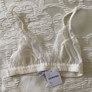 NWT Free People Ivory Bralette in XS